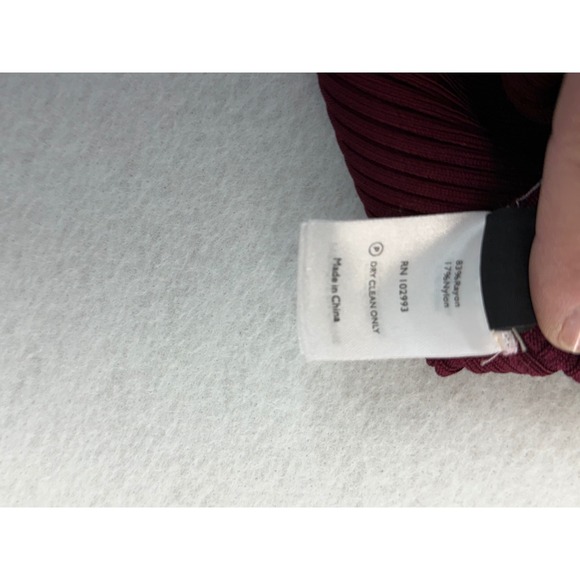 Adam Lippes x RTR Burgundy Ribbed Knit Cutout Midi Dress Size S - Picture 7 of 7